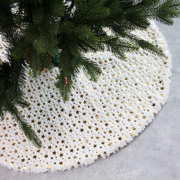 122 cm juletre skjørt, stjerne juletre matte