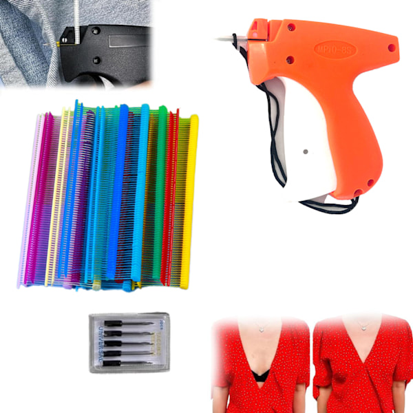 Snabb klädfixare, symaskin, quiltningshäftpistol, mikrosömspistol, mini-sömspistol för kläder, mikromärkningssömverktyg för kläder Orange