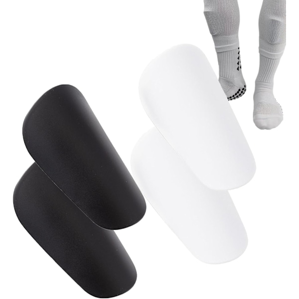 Mini Fotball Skinnbeskyttere - Leggskinn Lett og Kompakt | Skinnbeskyttere Leggskinn black S
