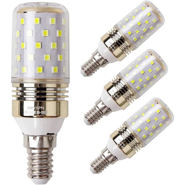LED-majslampa E14 12W 1100LM, kall vit 6000K (4-PACK)