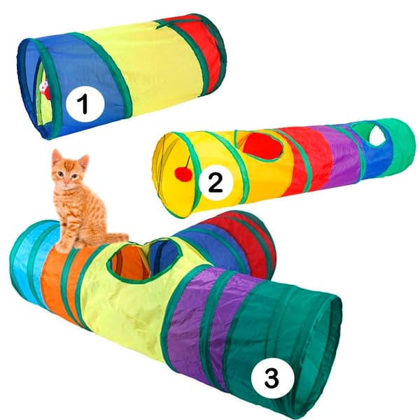 Kattunnel med stabil form – 3 olika storlekar – 233 Model 3 (25 x 80 + 30 cm)