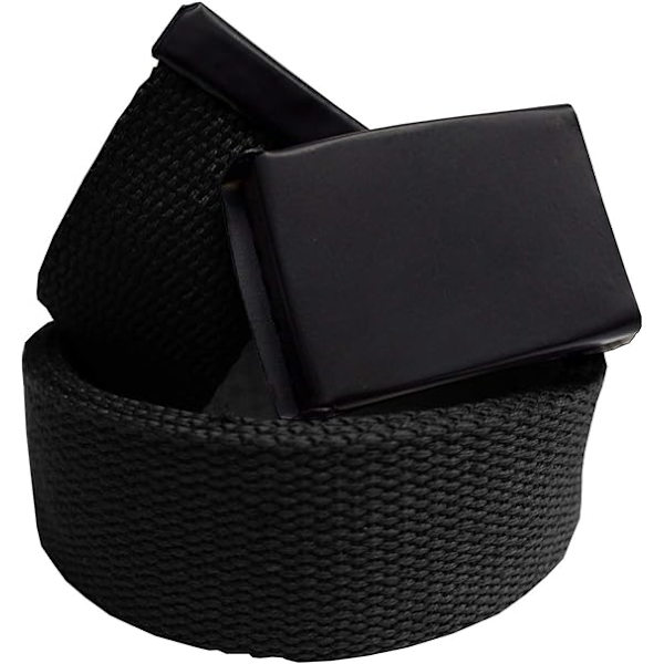 Trimming Shop Unisex Webbing Bälte Webbat Canvas Rem Metall Spänne Justerbar Arméstil Midjeband Utomhus Utility Wear 120cm