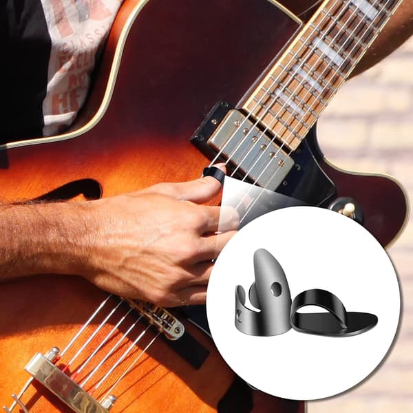 12 set med stålplektrum för gitarr, banjo