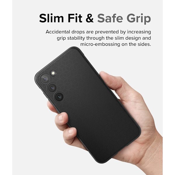 Etui kompatibelt med Samsung Galaxy S23 Plus 5G (2023), robust stødsikkert skridsikkert TPU slankt tyndt telefoncover til S23 Plus - Sort S23+