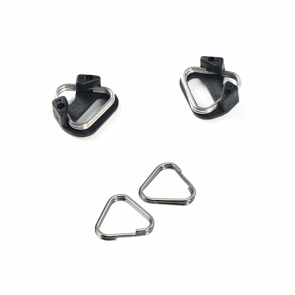 Beskyttelsesdeksel + rustfritt stål øyeboltring kamerarem trekant delt ringkrok for Fujifilm Lecia Nikon Canon Sony (1 pakke)