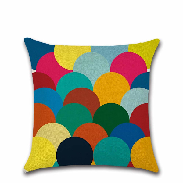 Stk Putetrekk 45 x 45 cm, Firkantet Dekorativt Putetrekk Sofapute Trekk Fargerikt Geometrisk Mingon Mønster Bomull Lin Hjem Dekor