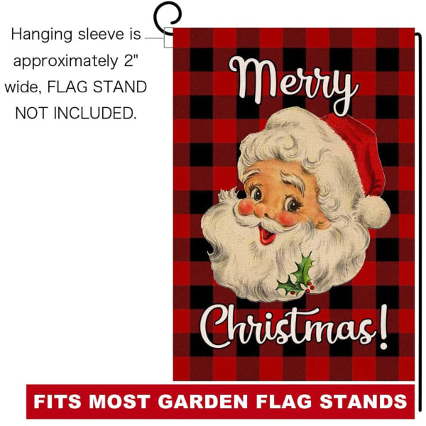 Julemandens gårdflag, (32x47cm)