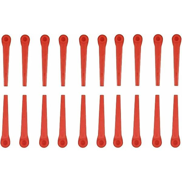 100 kappaletta muovisia teriä, jotka sopivat Gardena-ruohotrimmeriin, Gardena-ruohotrimmerin vaihtoterät ja