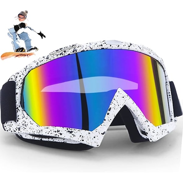Laadukkaat moottoripyörälasit, sumunesto UV, unisex-sukelluslasit, sopii ulkoilulajeihin (väri)