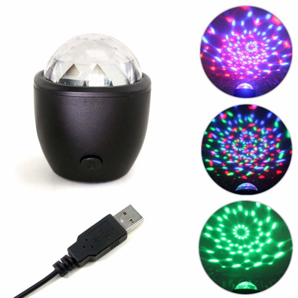 Mini LED-scene lys DJ Disco-kule lys, roterende LED-lys