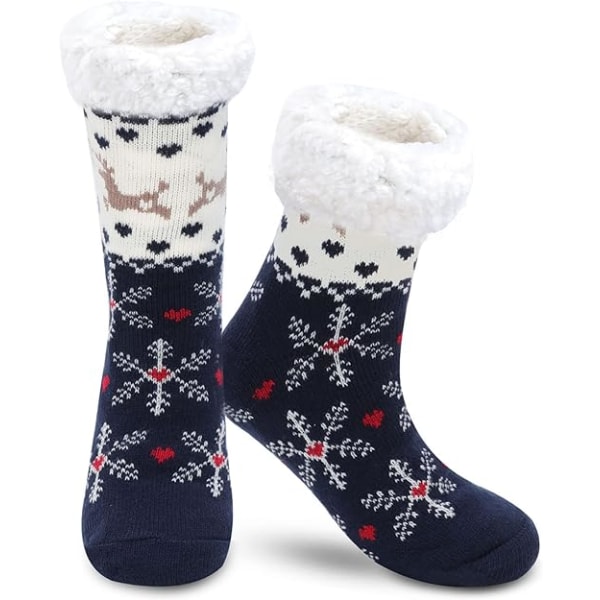 Naisten tohvelisukat - Talvisukat Pörröiset sukat Fleecevuoratut Naisten Tohvelisukat Super Pehmeät Cozy Fuzzy-neulotut Tohvelisukat