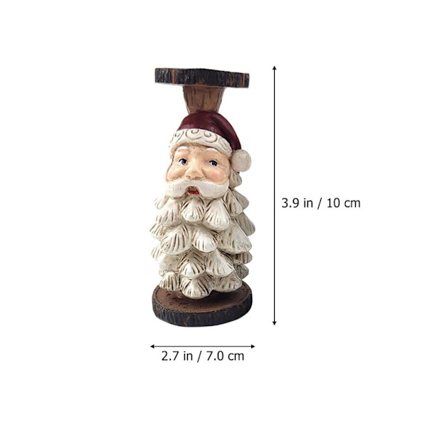 1 stk julelys i tre, lysestaker (julenissen)