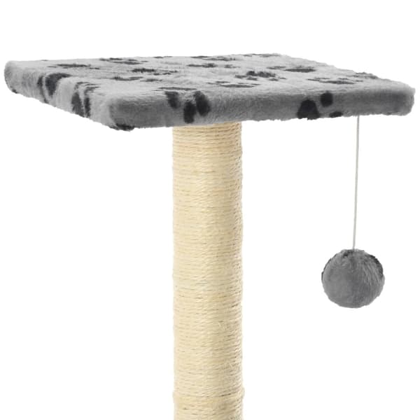 vidaXL kissan raapimispuu sisal-raapimispuulla 65 cm tassunjälki harmaa gray gray