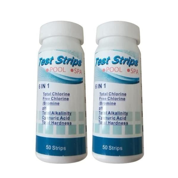 pH Test Strips - 6 I 1 - 100 STK - Rask Deteksjon - For Basseng og Spa