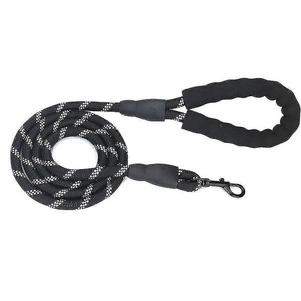 Hundebånd Slitesterkt Nylon Hundebånd Reflekterende Stropp Hundeline Black