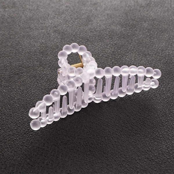 4 stk. skridsikre, matte, klare hårklemmer til kvinder, Grab Clip Back Head Plate Hair Shark Clip, akryl frostede hårklemmer hårnåle hårtilbehør