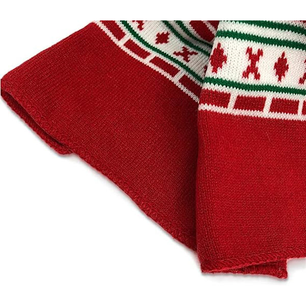 Jul Stickad Snöflinga Mössa Halsduk för Höst och Vinter