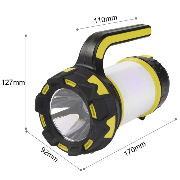 Oppladbar LED-lykt, 4000mAh 360° campinglampe, grønn