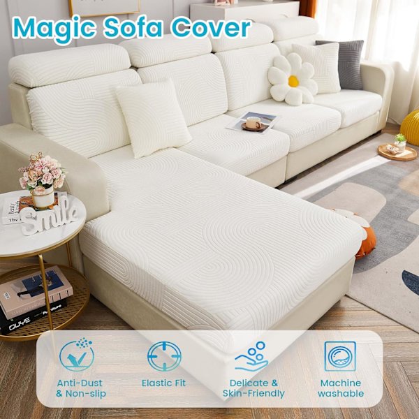 Soffaöverdrag, Universal Stretch Soffaöverdrag L-Form, Hörnsoffaöverdrag För 1/2/3 Sitsplatser Soffa Kudde Skydd Överdrag Stor Enkelsits Överdrag