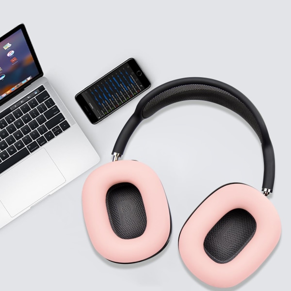 Beskyttende ørepropper i silikon for AirPods Max, svettebestandige, lett vaskbare, slitesterke Pink
