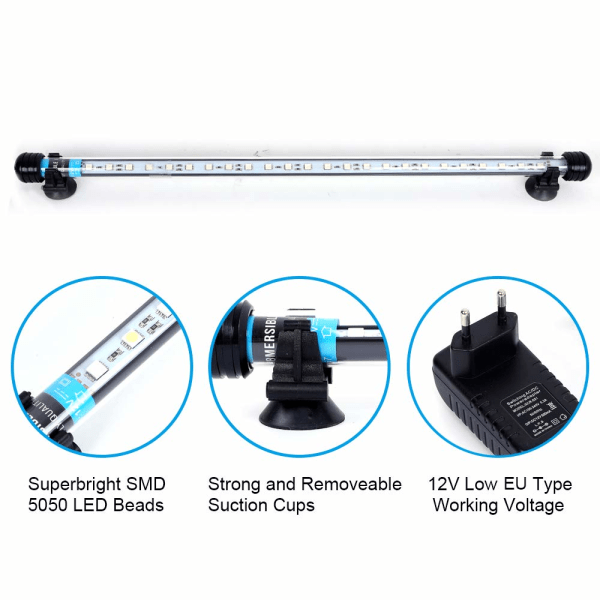 LED-akvariebelysning, Vanntett LED (28 cm, RGB)