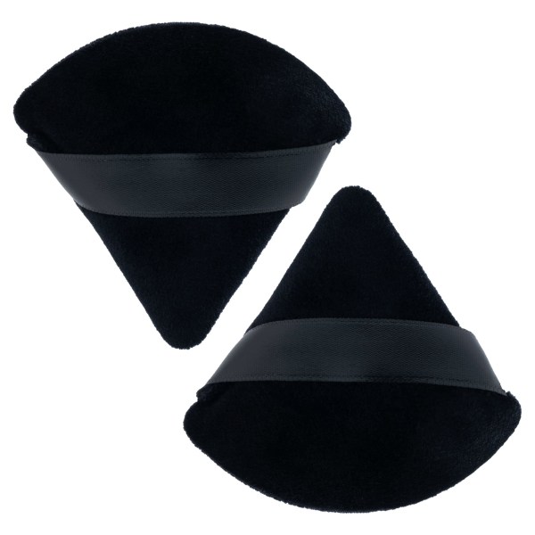 Powder Puffs, 2 stykker Black Triangle Powder Puffs, for Face Cosmetic Foundation Sponge Mineral Powder Dry Makeup