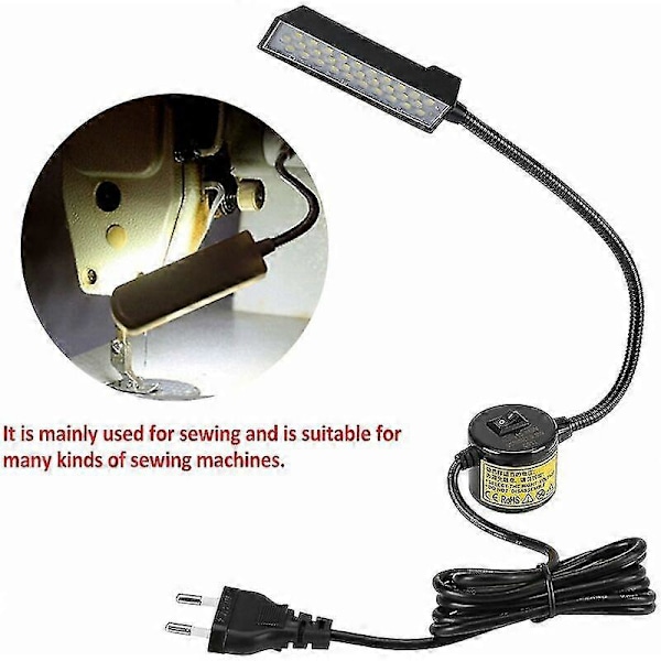 LED-lampe for industriell symaskin, LED-sylys for symaskin, arbeidslampe for skrivebord