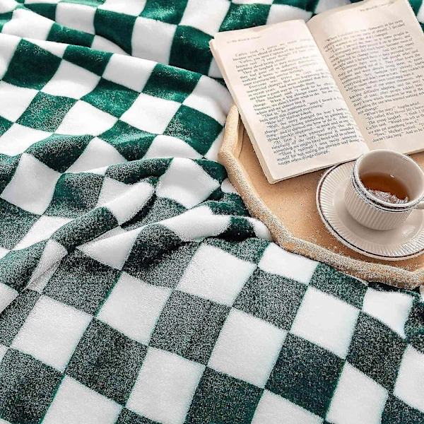 Buffalo Plaid -fleecepeitto (70*100cm, vihreä), Ruudullinen Flanellipeitto | Pehmeä ja kevyt mikrokuitu