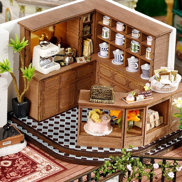Dockhus Miniatyr med Möbler, Plus Dammsäker