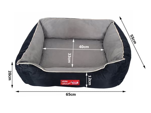 Hundbädd soffa velour medium gray gray