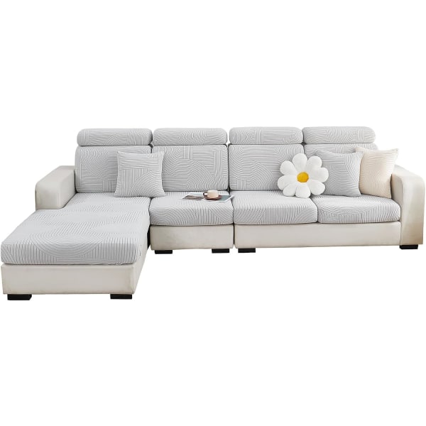 Soffaöverdrag, Universal Stretch Soffaöverdrag L-Form, Hörnsoffaöverdrag För 1/2/3 Sitsplatser Soffa Kudde Skydd Överdrag Stor Enkelsits Överdrag