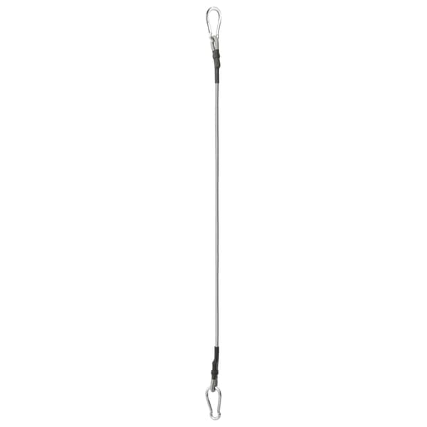 vidaXL Rep med karbinhake 4 st Gummi Silver silver