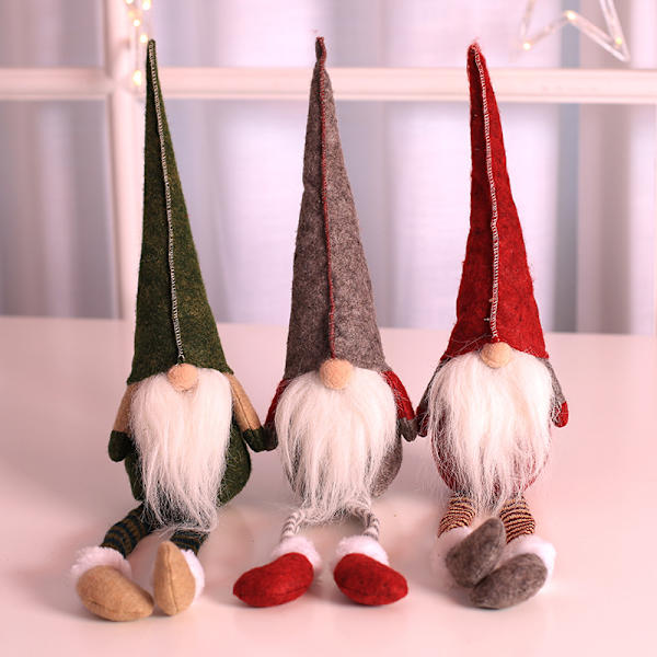 3 stk svenske nisser, julepyntedyr