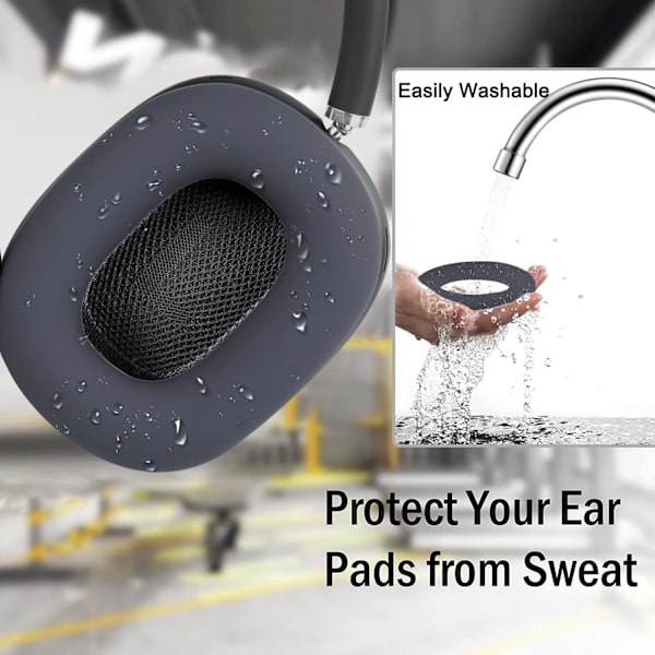 Beskyttende silikone ørepropper til AirPods Max, svedafvisende, let vaskbare, holdbare Dark Blue