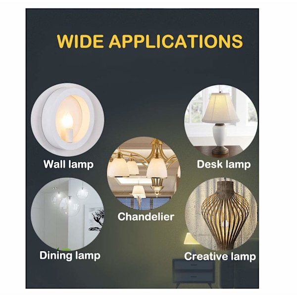 E14 Himmennettävä Led-kynttilälamppu - C35 Pieni Edison-kierre - 4w Vastaa 40w - Lämmin valkoinen 2700K 2 kpl