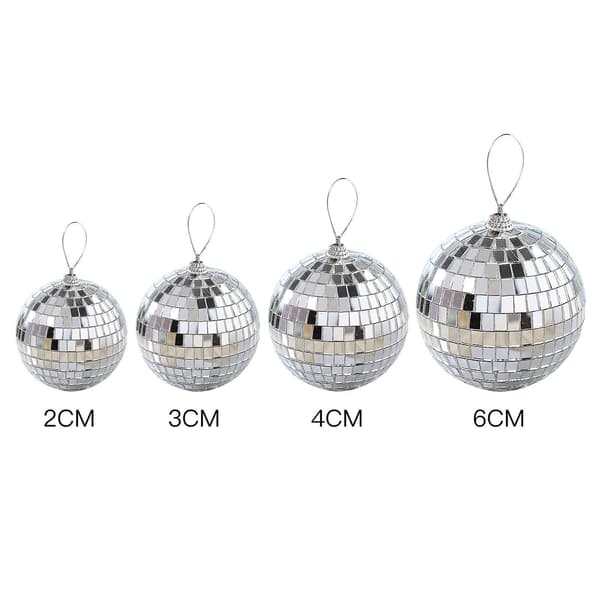 6/12 stk. Mini Diskokugle Festdekorationer Sølv Mini Plastikpynt Små Diskokugler Sølv Sølv Silver 4CM