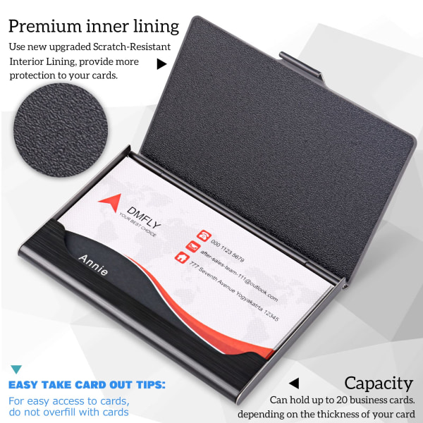 Smal case för män och kvinnor, Pocket Metal Card- case, professionella visitkortshållare i rostfritt stål, Spänne Style Shut，present