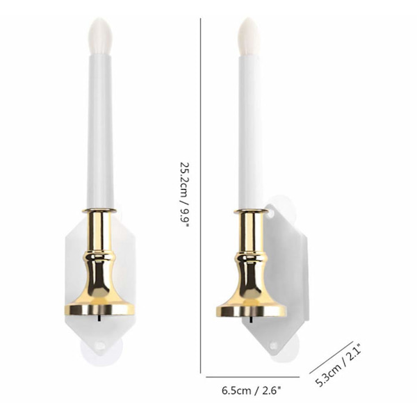 Flammeløse stearinlys med sugekopper, 4 stk.