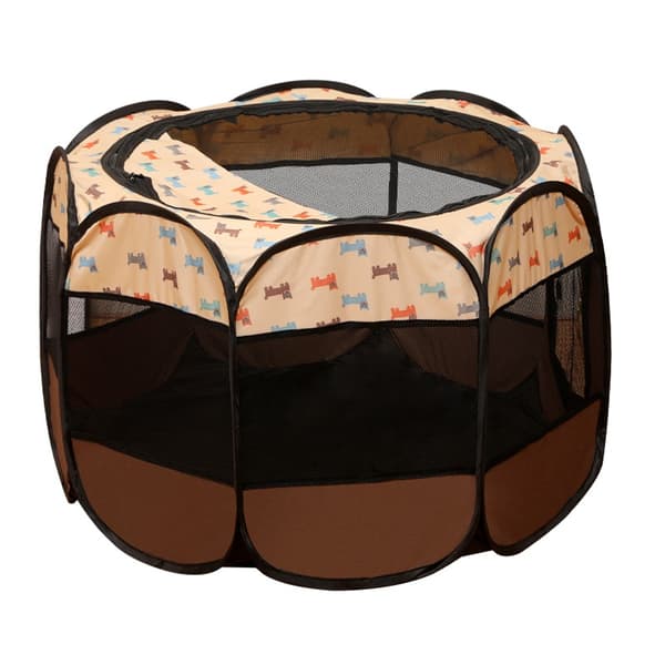 Bärbart Vikbart Husdjurstält Hundhus Bur Kaffe Valp Kaffe Valp Coffee puppy L:91*91*58cm