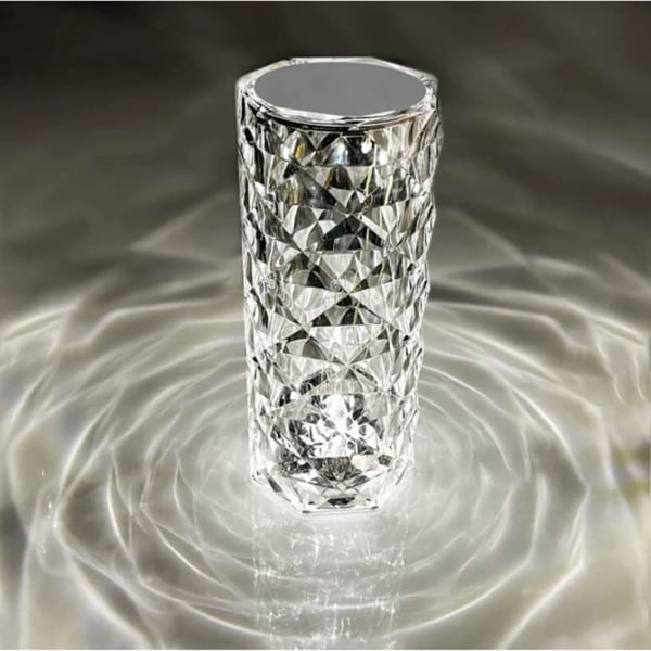 LED bordslampa gjord av kristall, modern kreativitet akryl diamant sänglampa touch och dimbar med