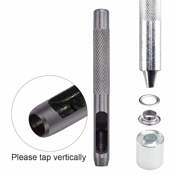 Grommet Kit Öglor Verktyg för Canvas Presenning Tält Reparation (8MM)