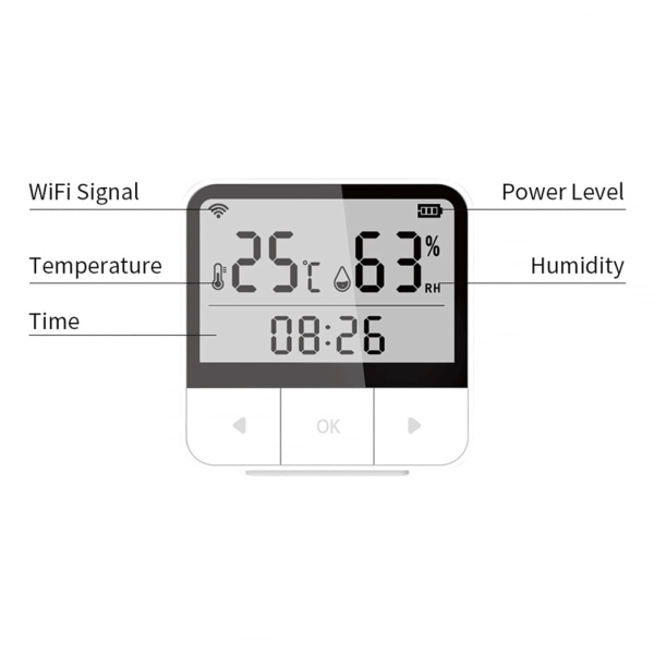 Digital trådløs termo-hygrometer, trådløs digital temperatur- og fugtighedsmåler Indendørs udendørs termometer