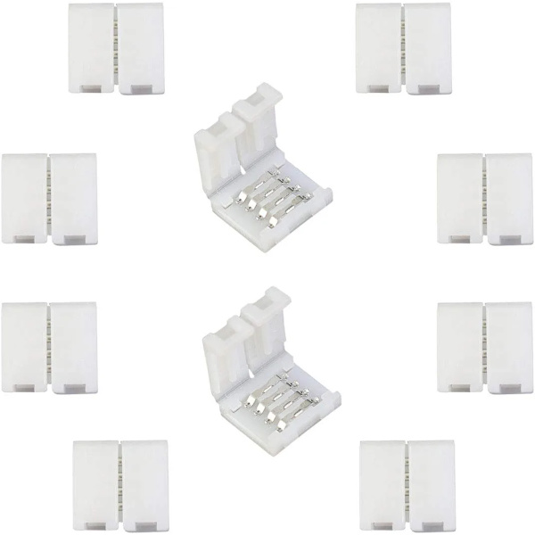 RGB 5050 LED-remsanslutning 4-stifts snabbförbindningar (10 st)