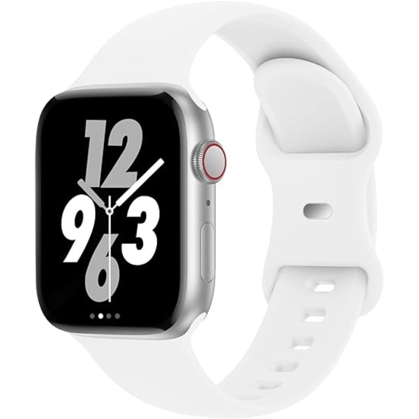 Tämä ranneke on yhteensopiva Apple Watchin kanssa, tämä ranneke sopii iWatch Series Ultra/Ultra 2 9/8/7/6/5/4/3/2/1 SE -malleihin White S
