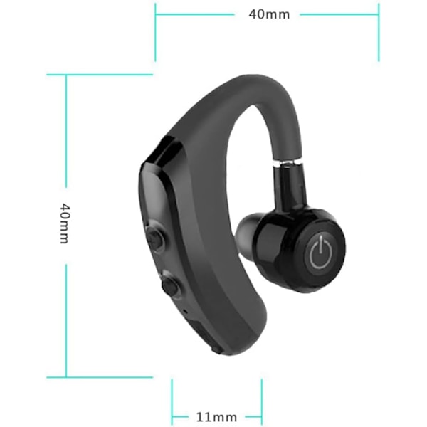 Trådlösa Bluetooth-hörlurar med mikrofon, röststyrning, stereohörlurar, brusreducering, öronproppar, handsfree, affärsörlurar för IOS Android