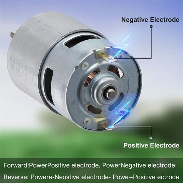 755 DC-motor for 21V gresstrimmer med lang aksel for effektiv ugresskutting