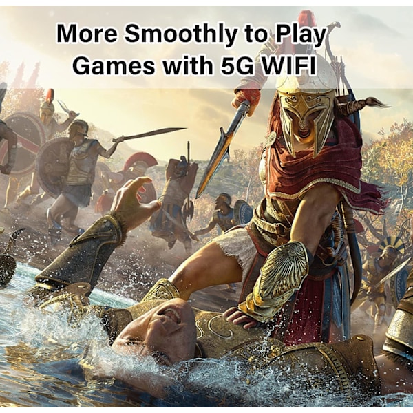 4K Trådløs HDMI Sender og Mottaker, 5G Trådløs HDMI, HD Lyd- og Videostrømming Adapter, iOS Android Windows Mac Telefon til TV/Projektor/Skjerm