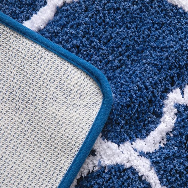 Bademåtte, skridsikker bademåtte, vaskbar bademåtte, badeværelsesmåtte, blød mikrofiber brusmåtte, dørmatte, dekorativt tæppe, Marokko badeværelsestæppe, badeværelse