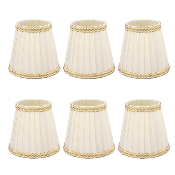 6 st Små Lampskärmar, Trumlampskärm i Tyg