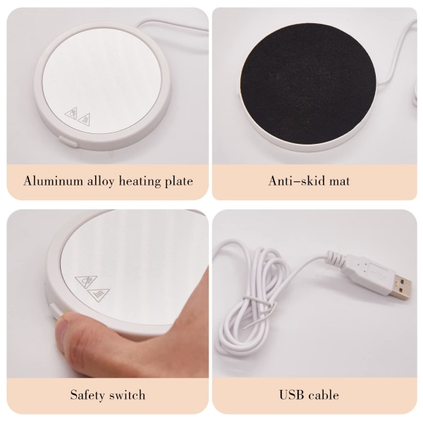 Kaffe Kopsvarmer til Skrivebord, USB Kaffe Kopvarmer Kaffe Te Mælk Drikke, Varmeplade til at Holde Varmt